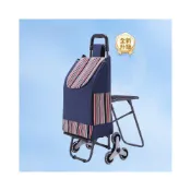 (店+)免運 買菜推車 折疊便攜車 老人可推可坐購物車手拉車家用買菜小拉車折疊便攜帶凳購物車