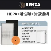 適用Daikin大金 MCK70VSCT-W MCK70 MCK70VSCTW 空氣清淨機 HEPA活性碳加濕濾網 濾芯