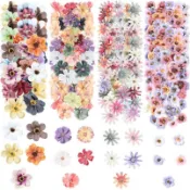 50 件花迷你絲綢頭假玫瑰雛菊人造花工藝品玫瑰花梅花頭向日葵雛菊婚禮裝飾萬聖節家庭婚禮