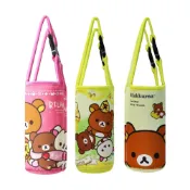 (店+)【Rilakkuma】拉拉熊 懶懶熊 扣環式 環保提袋 飲料袋 水壺袋 杯套杯袋 潛水布(任選兩入)