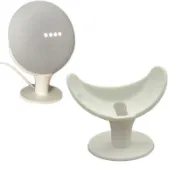 ✨適用於 Google Home Mini Nest  迷妳語音助手桌面支架緊湊型支架外殼插入式廚房臥室書房音頻音