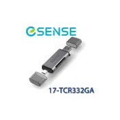 (店+)【ESENSE 逸盛】R332 Type-C / USB-A 雙介面雙槽讀卡機 17-TCR332GA
