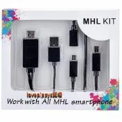 智慧手機 平板 MHL轉HDMI線通用型 1080P 轉接線 MHL 轉 HDMI線 通用型 黑色 2米 
