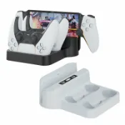 全球選品1館 生活百貨 PS5 Portal串流掌機充電底座PS5遊戲手柄雙充PS5 3合1座充HBP-557