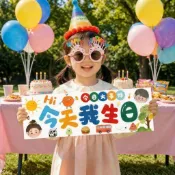 生日快樂氛圍感拍照道具 畢業生擺拍道具 手持生日快樂橫幅掛佈 生日裝飾場景派對佈置 畢業場景佈置