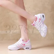 墨韵書香 新款💖舞蹈女鞋成人新款跳舞鞋透氣軟底廣場舞鞋四季女士運動網麵水兵鞋