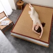 【青鳥家居】台灣製3D加厚5mm黑糖蜜軟藤蓆-單人3.5尺(飽睏系列/涼蓆/涼墊)