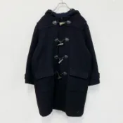 【DOKODEMO】McGREGOR黑色粗呢大衣/連帽衫，尺寸 170，古著。