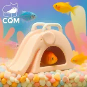 A 魚缸造景 水缸孔雀魚躲避屋小型陶瓷可愛造景裝飾擺件鸚鵡魚迷你蝦繁殖洞窩 魚蝦躲避屋