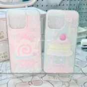 🎀新款 殼殼🎀粉色草莓蛋糕iPhone/promax手机壳创意xr/xs透明/大孔