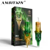 Ambition ORE 紋身墨盒針混合 20PCS 圓形內襯著色器彎曲 Magnum SMP 紋身機墨盒供應 RL R