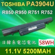 TOSHIBA PA3904U 6芯 日系電芯 電池 R950-11E R950-122 R950-123 