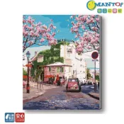 (店+)【Manto】法國．蒙馬特玫瑰之家-台灣製DIY數字油畫|大尺寸更好畫