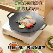 【12H速發】韓式麥飯石烤盤 韓式烤盤 不沾烤盤 烤肉盤 燒烤盤 煎烤盤 卡式爐烤盤 電磁爐烤盤