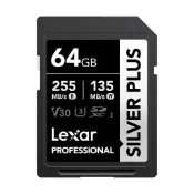LEXAR SILVER PLUS SDXC 64G V30 UHS-I 讀255 寫135mb/s 新版 公司貨