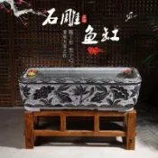 美雅閣家居 青石水缸魚缸花盆石雕仿古庭院石缸門海石頭戶外荷花大缸養魚石槽sq16