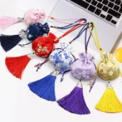 🛬台灣出貨✈ ❥壹灣齣貨+發票❥新款端午節香包古風小香包漢服隨身香囊袋梅花弔繩刺繡香袋香囊空袋子kun