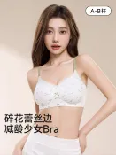 台灣現貨 隔日達 兩件更優惠 小碎花 無痕文胸 蕾絲內衣 防下垂內衣 小胸顯大 提拉內衣 收副乳 無鋼圈內衣 聚攏文胸