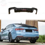 KP擎利國際 AUDI A5 S5 B9.5 TAKD A款 碳纖維 後下巴 (帶燈) 後下 後唇