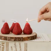 儀式感|北歐ins風 草莓味🍓大豆香氛蠟燭 🎂生日蛋糕蠟燭🕯️慶生節慶派對🎉兒童婚禮歡樂蠟燭 美感蠟燭 火柴盒 裝扮道具