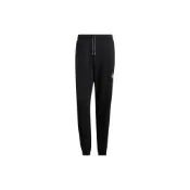 (店+)【adidas 愛迪達】IA6895 adidas neo 麻將Logo加絨束腳運動褲 男女同款 黑色