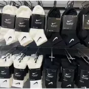 在台現貨🔥 Nike長襪【3雙一組】毛巾襪 中筒 短筒 男女白襪 勾勾襪 休閑襪 運動襪 厚底襪 18小時快出貨