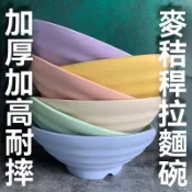 【Kira】2個裝 小麥秸稈拉面碗斗笠餐碗麻辣燙用餐廳簡約防摔大容量商用防燙可微波碗 米飯碗 環保餐具 塑膠碗 泡麵碗