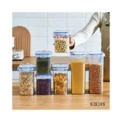 (店+)五穀雜糧密封罐食品級收納盒通用加厚密封罐翻蓋式黃豆粗糧收納盒