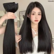【核心賣點】三片式直髮片 女 隱形 無痕 仿真髮 輕薄 接髮片 增髮量 蓬鬆 接髮貼片 長髮 無痕貼片 貼片 無痕