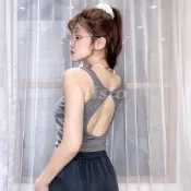 【MISTO SHOP】後背簍空 BRA TOP 背心｜運動背心｜含罩杯不可拆背心