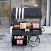 限時特惠-北歐鐵藝花車網紅夜市小喫擺地攤車超市集市售貨車移動促銷展示臺訂金