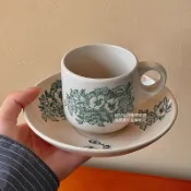 💖快速出貨ins風復古東南亞陶瓷咖啡杯馬來西亞意式杯子高顏值小衆咖啡杯碟