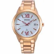 【SEIKO】LUKIA 珍珠母貝面太陽能不鏽鋼女錶 34mm SUT392J1 V147-0CL0K 公司貨SK022