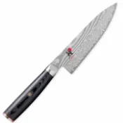 及時雨 生活好物選品 MIYABI 5000FC-D 34681-161-0 16cm 主廚刀 大馬士革紋 FC61不鏽鋼 黑色複合木手柄