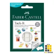 (店+)【Faber-Castell】輝柏隨意貼-白(42pcs) 187051【九乘九文具】隨意貼 黏貼 不傷壁面 可取代危險的圖釘 不留痕跡 黏土 輝柏