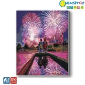 (店+)【Manto】夏夜花火節-台灣製DIY數字油畫|大尺寸更好畫