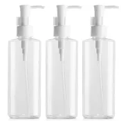 【AHOYE】透明高身按壓瓶 500mL-3入(沐浴乳 洗髮乳 分裝瓶 洗手乳)