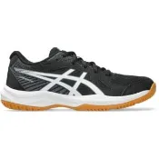 【asics 亞瑟士】Upcourt 6 GS 大童 排球鞋 羽球鞋 包覆 回彈 黑(1074A045-001)