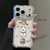 波點小狗氣囊防摔手機殼 適用OPPO A6X A6S A5 A3 pro A3X A53 A38 A31 A9 R17