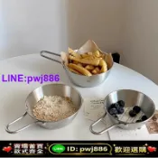 最佳優品 [歡迎詢價 可開發票]雄樂304食物用不銹鋼米酒碗帶把手韓式料理小碗沙拉點心泡面碗子