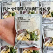 台灣出貨嚴選好物小紅書熱銷話梅油柑檸檬薄荷茶夏季冷泡凍幹油柑果茶