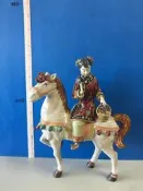 石灣陶仕女擺飾