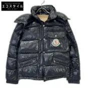 【DOKODEMO】Moncler K2 黑色正面 Logo 羽絨服，0 碼 [二手]