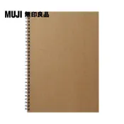 【MUJI 無印良品】植林木不易透色雙環筆記本(橫線)/48頁.B5.米