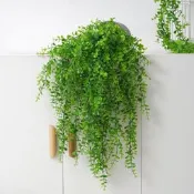 尤加利 假植物 垂掛葉 1支 彰化現貨 仿真植物 植生牆 蕨 蕨類 綠色植物 假葉子 假花 仿真花 人造花 田尾 花木馬