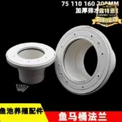 【高評價】PVC魚池法蘭盤帆布養殖魚池蝦塘底部密封排水口配件75 110 160