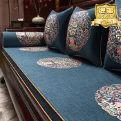 【限時特價】實木沙發套中式紅木椅子沙發坐墊羅漢床罩四季通用乳膠沙發墊防滑