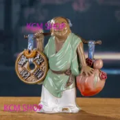 石灣陶瓷人物 中式古典家居裝飾品擺件招財童子招財進寶善財童子免運