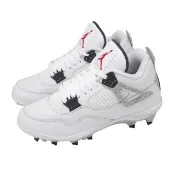 【NIKE 耐吉】足球鞋 Jordan 4 Retro TD 男鞋 白水泥 膠釘 美式足球 棒壘球(HQ0207-106)