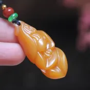 【玉蘭花】天然黃龍玉 緬甸 /典雅靈動吊墜/女生禮物 /花中君子